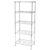 Winado Chrome 5-Tier Metal Freestanding Garage Storage Shelving Unit (13.78 in. W x 59 in. H x 23.62 in. D)