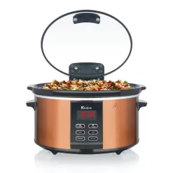 Euro Cuisine 6 Qt. Copper Electric Digital Slow Cooker