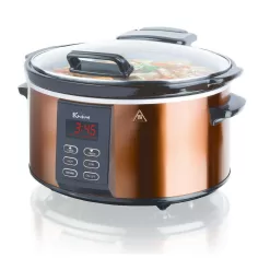 Euro Cuisine 6 Qt. Copper Electric Digital Slow Cooker
