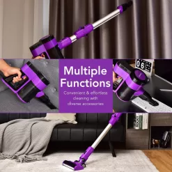 Costway GX10006US-PU Purple Cordless Bagless 3-in-1 Handheld Stick Vacuum Cleaner