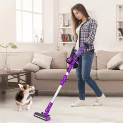 Costway GX10006US-PU Purple Cordless Bagless 3-in-1 Handheld Stick Vacuum Cleaner