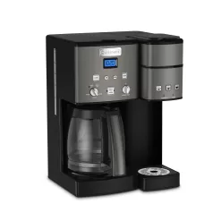 Cuisinart Coffee 12-Cup Center and Single-Serve Brewer with Glass Carafe - Black/Stainless Steel