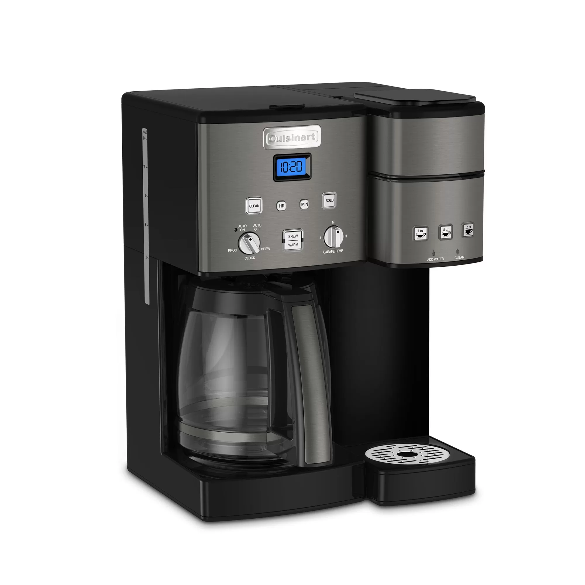 Cuisinart Coffee 12-Cup Center and Single-Serve Brewer with Glass Carafe - Black/Stainless Steel