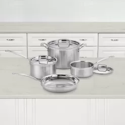 Cuisinart MultiClad Pro Tri-Ply Stainless-Steel 7-Piece Cookware Set