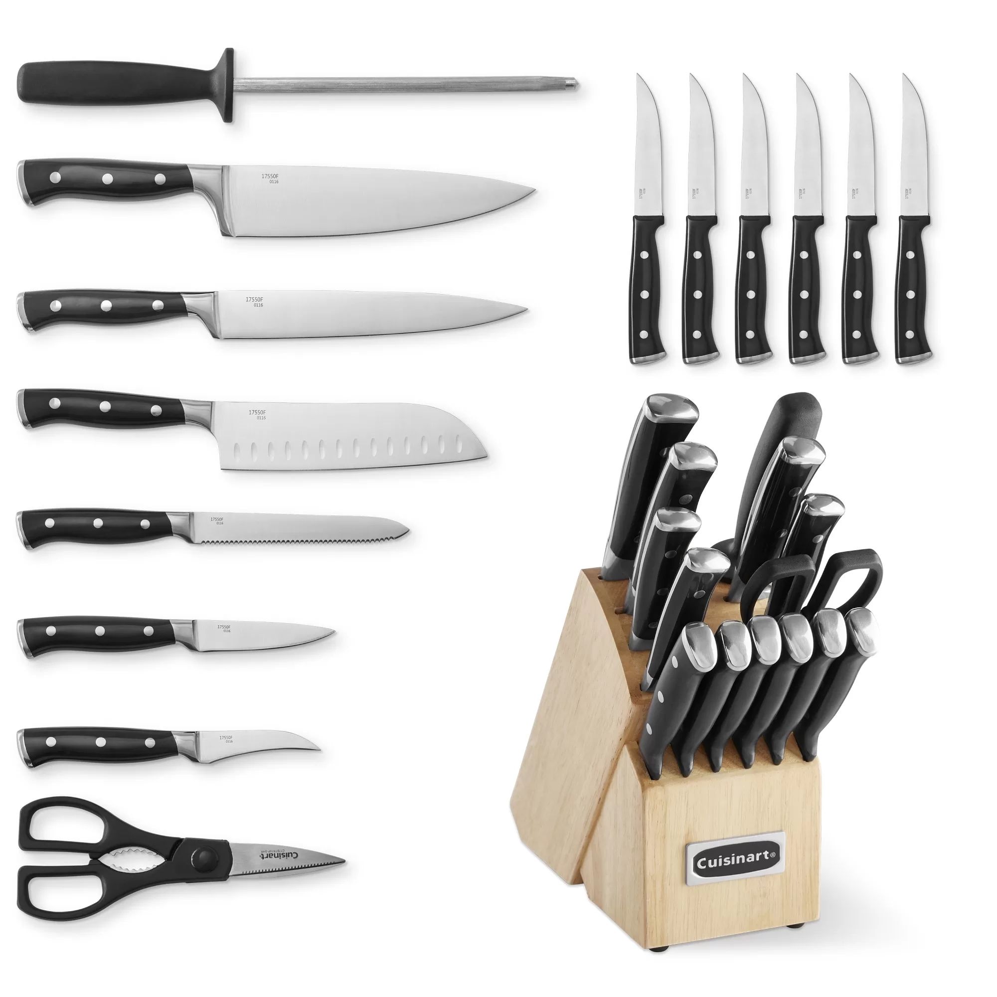 Cuisinart Triple Rivet Cutlery Block, Set of 15