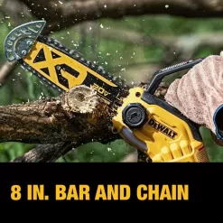DEWALT 8 in. 20-Volt Pruning Electric Battery Chainsaw (Tool Only)