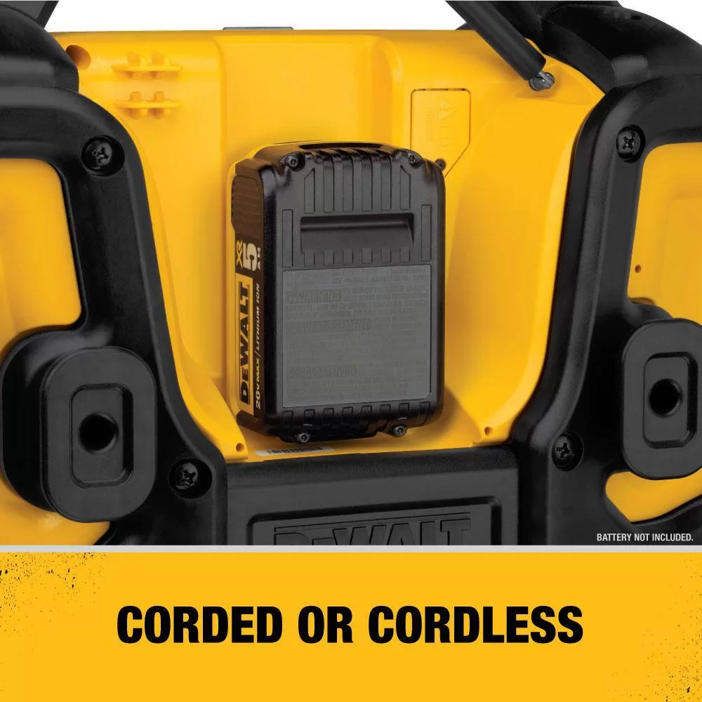 DEWALT DCR025 20V MAX Bluetooth Radio with built-in Charger