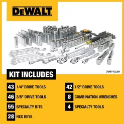 DEWALT Mechanics Tool Set (226-Piece) with TOUGHSYSTEM 2.0 22 in. Medium Tool Box