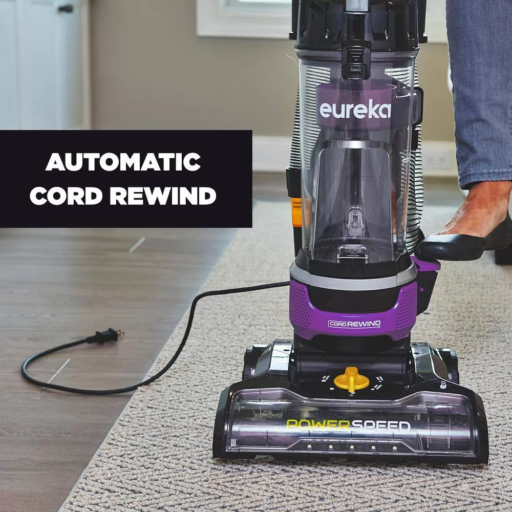 Eureka NEU203 PowerSpeed Pet Cord Rewind Upright Bagless Vacuum Cleaner