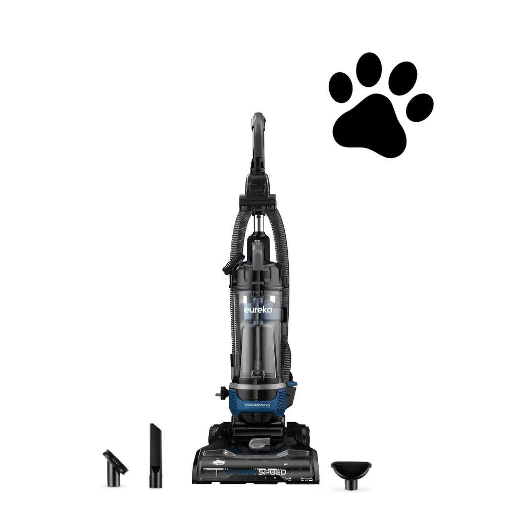 Eureka NEU203 PowerSpeed Pet Cord Rewind Upright Bagless Vacuum Cleaner