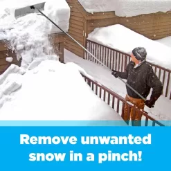 Gardenised Aluminum Snow & Leaf Removal Tool & Pusher Scraper with 24