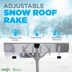 Gardenised Aluminum Snow & Leaf Removal Tool & Pusher Scraper with 24
