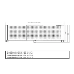Husky HOAA52B11 52 in. W to 72 in. W Gloss Black Adjustable Pegboard