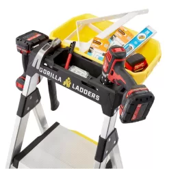 Gorilla Ladders 5.5 ft. Aluminum Dual Platform Heavy-Duty Ladder, 300 lb. Capacity Type IA Duty Rating
