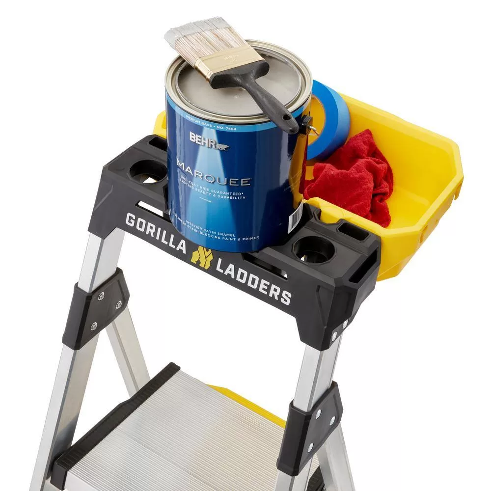 Gorilla Ladders 5.5 ft. Aluminum Dual Platform Heavy-Duty Ladder, 300 lb. Capacity Type IA Duty Rating