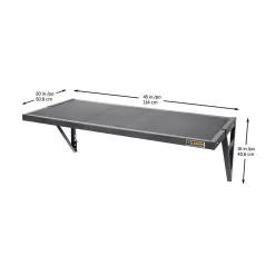 Gladiator GAWA45SFTG Premier Series 20 in. x 45 in. Metal Garage Wall Shelving in Hammered Granite