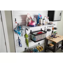 Gladiator GAWA45SFTG Premier Series 20 in. x 45 in. Metal Garage Wall Shelving in Hammered Granite