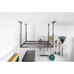 Gladiator GALS44M2KG GearLoft Hammered Granite Adjustable Height Overhead Garage Storage Rack (48 in W x 48 in D)