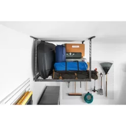 Gladiator GALS44M2KG GearLoft Hammered Granite Adjustable Height Overhead Garage Storage Rack (48 in W x 48 in D)