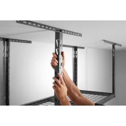 Gladiator GALS48M4JG GearLoft Hammered Granite Adjustable Height Overhead Garage Storage Rack (48 in W x 96 in D)