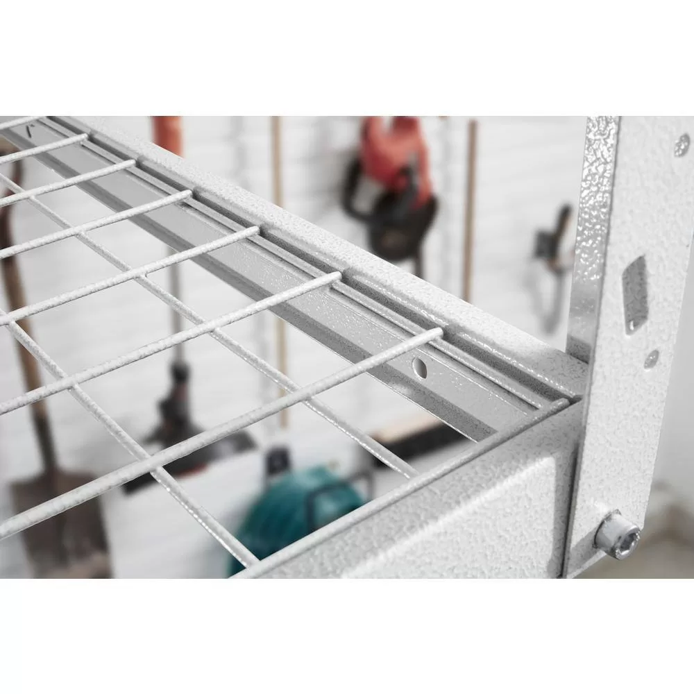 Gladiator GALS48M4JW GearLoft Hammered White Adjustable Height Metal Overhead Storage Rack (48 in W x 96 in D)