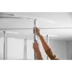Gladiator GALS48M4JW GearLoft Hammered White Adjustable Height Metal Overhead Storage Rack (48 in W x 96 in D)