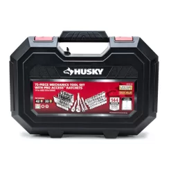 Husky 144-Position 1/4 in. and 3/8 in. Drive Mechanics Tool Set (75-Piece)