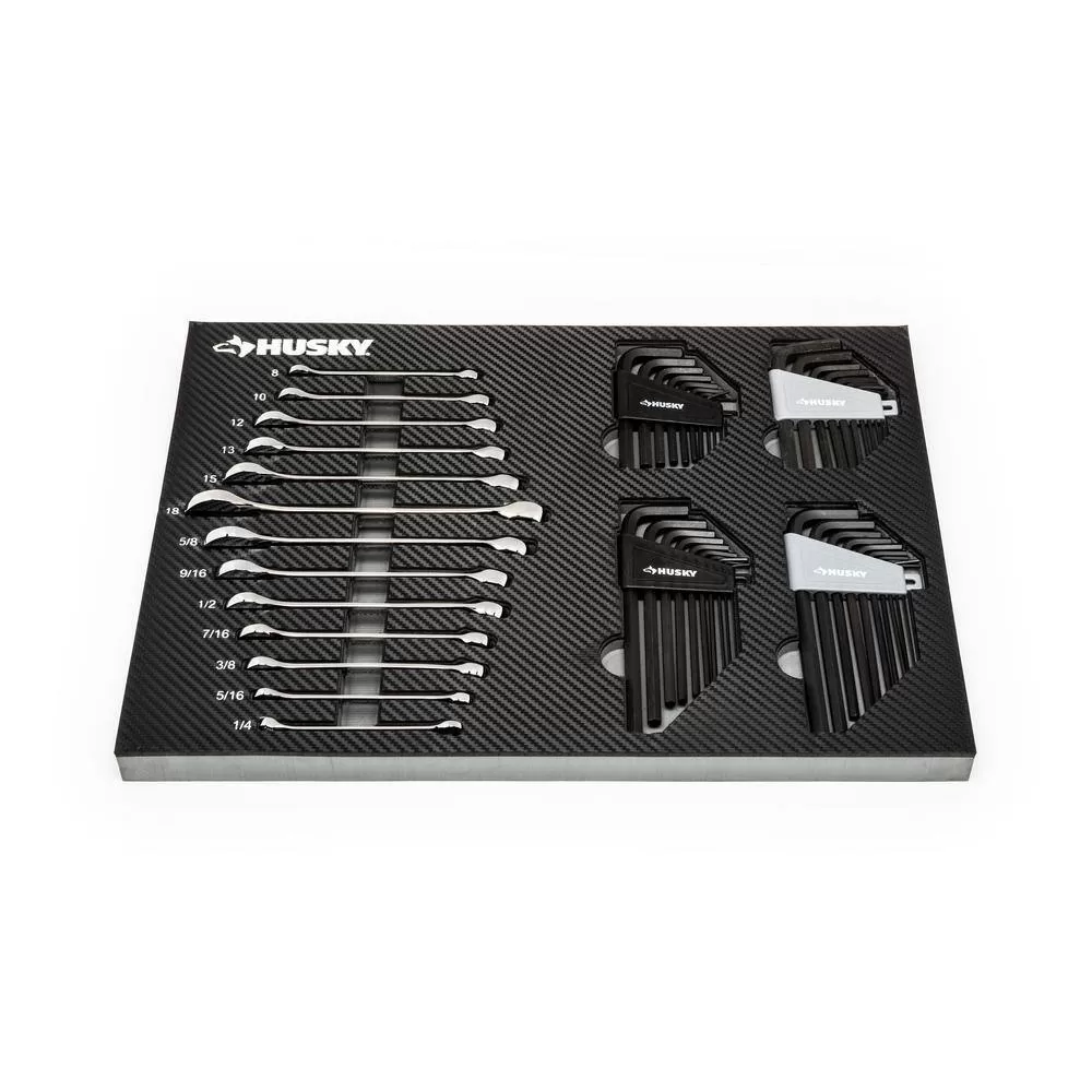 Husky 1/4 in., 3/8 in. and 1/2 in. 72-Tooth Ratchet Mechanics Tool Set with EVA (244-Piece)