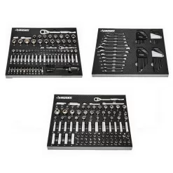 Husky 1/4 in., 3/8 in. and 1/2 in. 72-Tooth Ratchet Mechanics Tool Set with EVA (244-Piece)