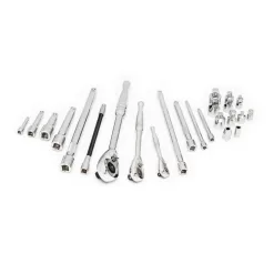 Husky 1/4 in., 3/8 in. and 1/2 in. 144-Position Ratchet and Accessory Set in EVA (22-Piece)