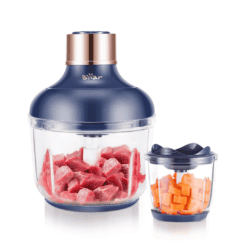Bear Food Processor, Electric Food Chopper with 2 Glass Bowls (8 Cup+2.5 Cup)