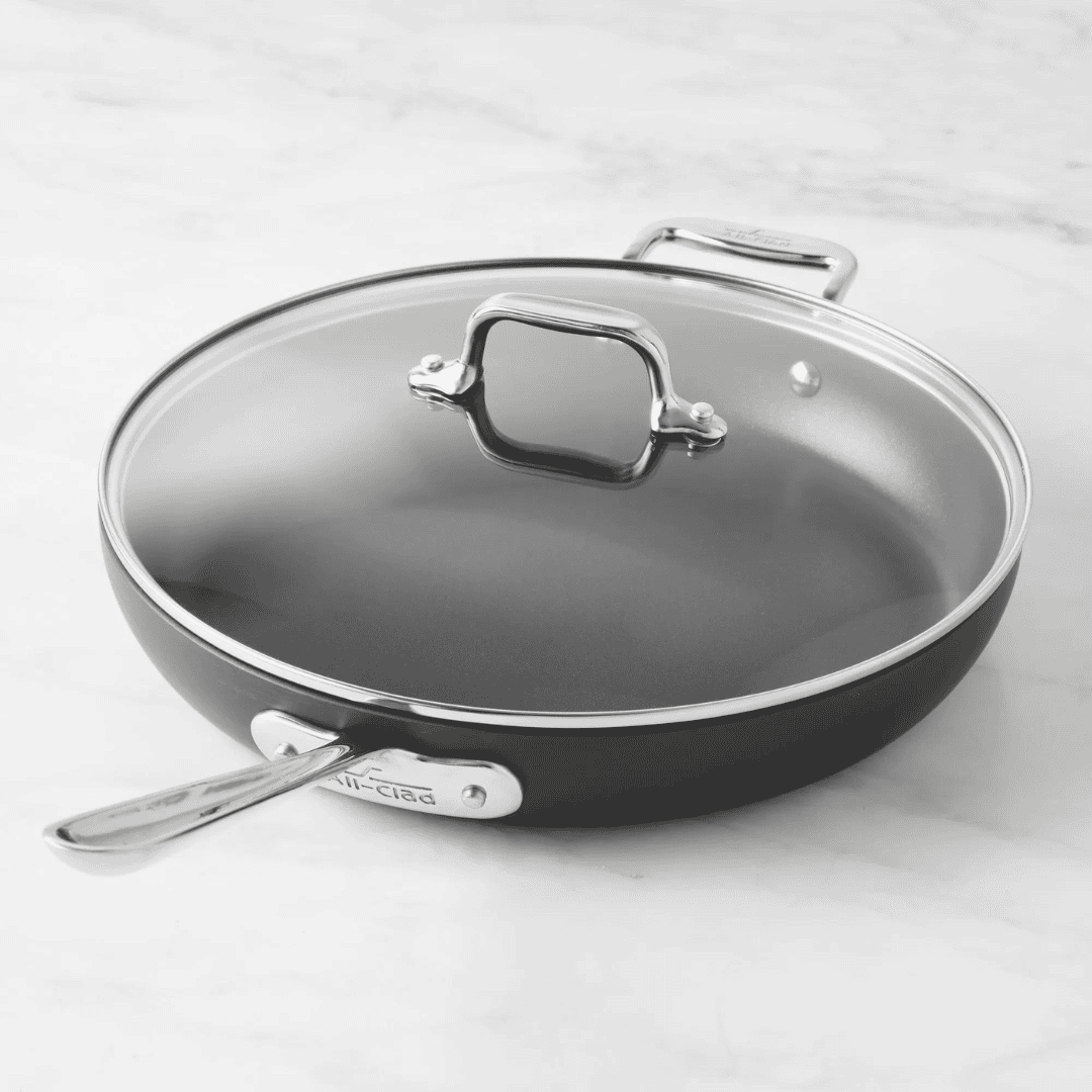 All-Clad HA1 Hard Anodized Nonstick Fry Pan with Lid, 12"