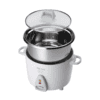 Aroma Housewares Select Stainless Rice Cooker & Warmer with Uncoated Inner Pot, 6-Cup(cooked) / 1.4Qt, ARC-753SG, White