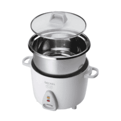 Aroma Housewares Select Stainless Rice Cooker & Warmer with Uncoated Inner Pot, 6-Cup(cooked) / 1.4Qt, ARC-753SG, White
