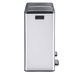 The Step N' Sort 18.5 Gallon Extra Large Capacity, Soft-Step, Dual Trash and Recycling Bin with Removable Inner Bins, Silver