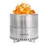 COOZOOM 19 Inch Large Smokeless Fire Pit with Stand Portable Stainless Steel Bonfire Pit Outdoor Wood Burning Firepit