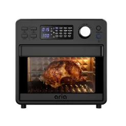 ARIA 16 qt. Air Fryer Oven Ariawave Mini Stainless Steel with Rotating Rotisserie