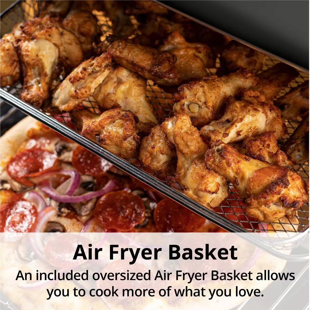 ARIA 16 qt. Air Fryer Oven Ariawave Mini Stainless Steel with Rotating Rotisserie