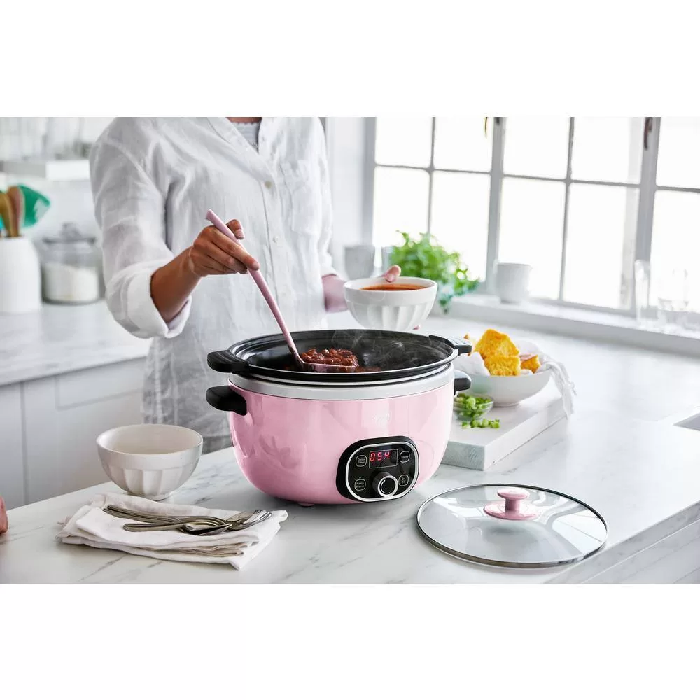 GreenLife 6 Qt. Pink Slow Cooker, Pink