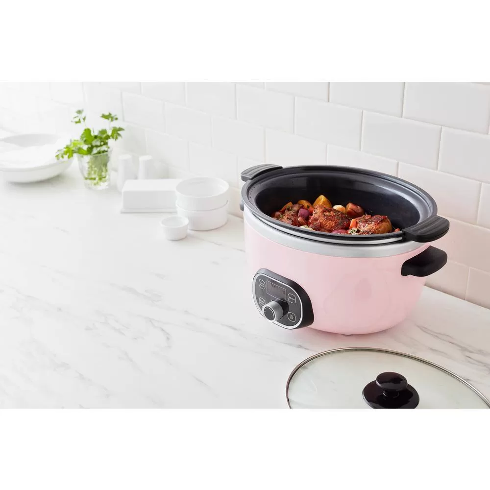GreenLife 6 Qt. Pink Slow Cooker, Pink