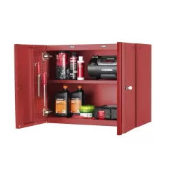 Husky HW1F281422-VR Heavy Duty Welded 20-Gauge Steel Wall Mounted Garage Cabinet in Red (28 in. W x 22 in. H x 14 in. D)