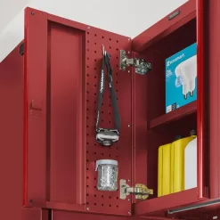 Husky HW1F281422-VR Heavy Duty Welded 20-Gauge Steel Wall Mounted Garage Cabinet in Red (28 in. W x 22 in. H x 14 in. D)