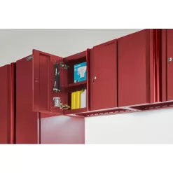 Husky HW1F281422-VR Heavy Duty Welded 20-Gauge Steel Wall Mounted Garage Cabinet in Red (28 in. W x 22 in. H x 14 in. D)