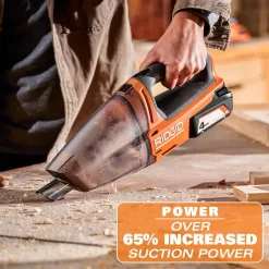 RIDGID R8609021KN 18V Cordless Hand Vacuum Kit with 2.0 Ah Battery and Charger