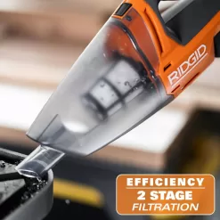 RIDGID R8609021KN 18V Cordless Hand Vacuum Kit with 2.0 Ah Battery and Charger