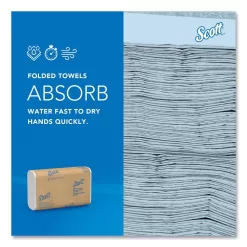 Scott KCC37490 Essential Multi-Fold Towels 8 x 9 2/5 in White (250 Sheets per Pack, 16 Packs per Carton)