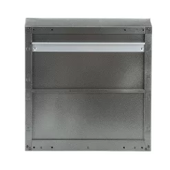 Gladiator GAWG28FDYG Steel 1-Shelf Wall Mounted Garage Cabinet in Silver Tread (28 in W x 28 in H x 12 in D)