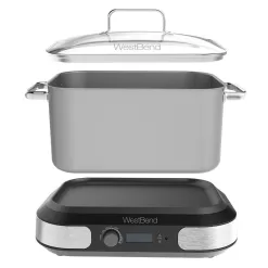 West Bend Deluxe 6 qt. Silver Versatility Slow Cooker