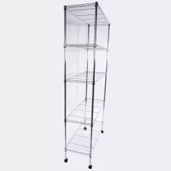 Winado Silver 5-Tier Heavy Duty Metal Freestanding Garage Storage Shelving Unit (13.78 in. W x 65 in. H x 35.43 in. D)