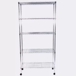 Winado Silver 5-Tier Heavy Duty Metal Freestanding Garage Storage Shelving Unit (13.78 in. W x 65 in. H x 35.43 in. D)